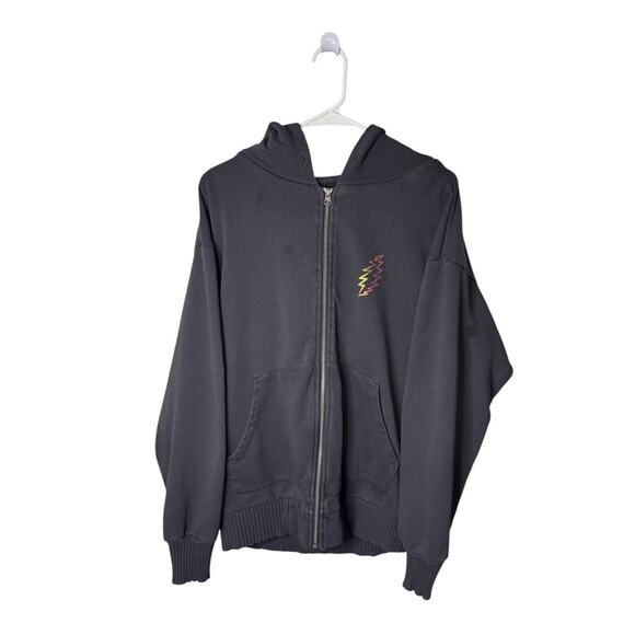Spiritual Gangster X Grateful Dead Hooded Jacket Black Size Medium ( FLAWS ) - Picture 2 of 8